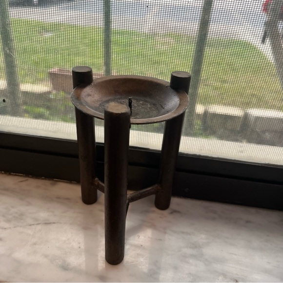 Vintage Rustic Metal Candle Holder & Oil Burner - Picture 3 of 6